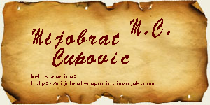 Mijobrat Čupović vizit kartica